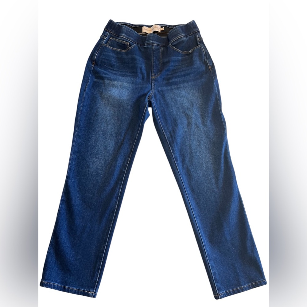 Soft Surroundings Ultimate Denim Pull-On‎ Crop Blue Jegging Pants